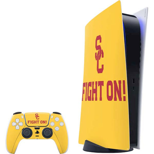 University of Southern California USC Fight On Gold PlayStation PS5 Skins